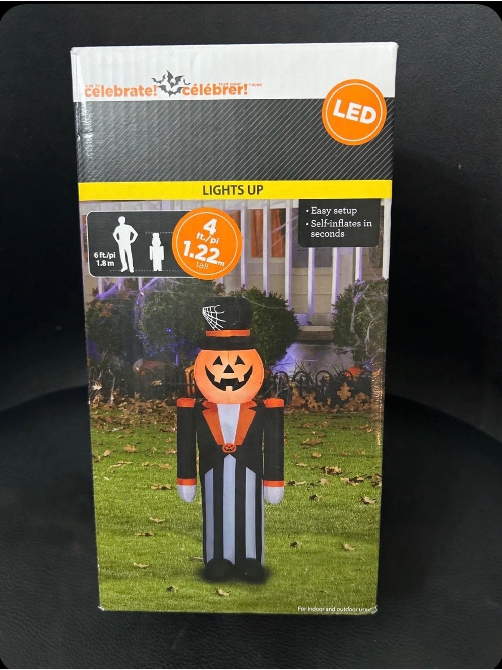 BNIB 🆕 Pumpkin Head Inflatable Halloween LED Decoration